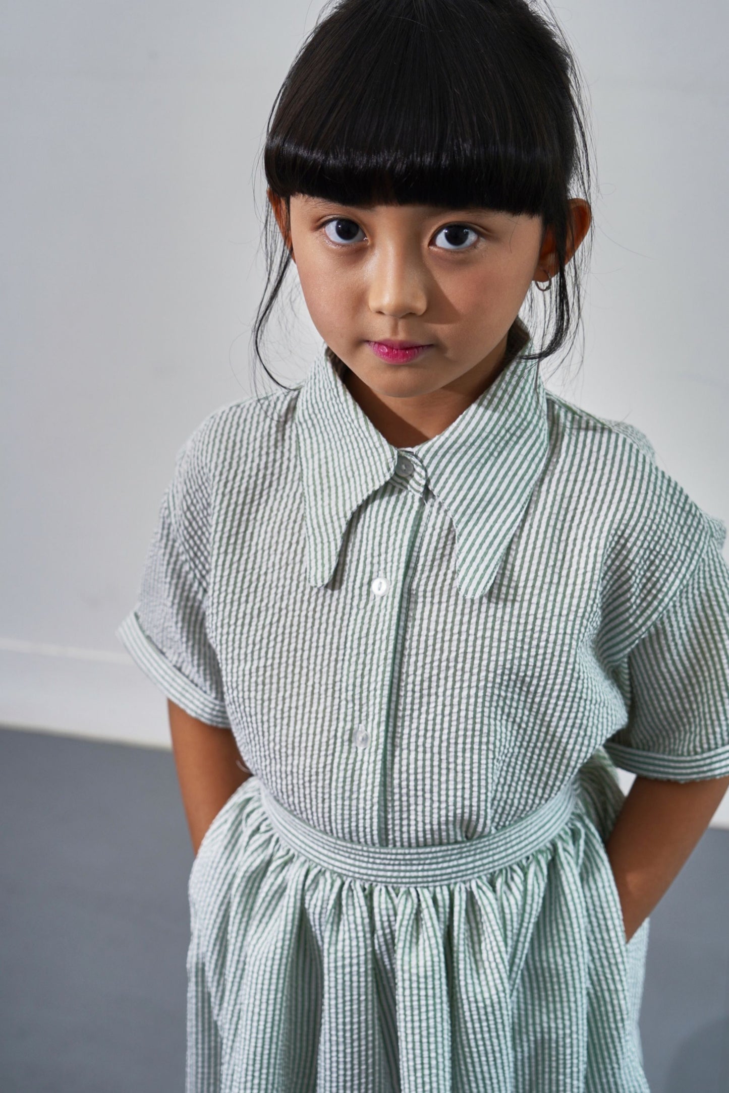 Petite Ale Top - Sage Stripes