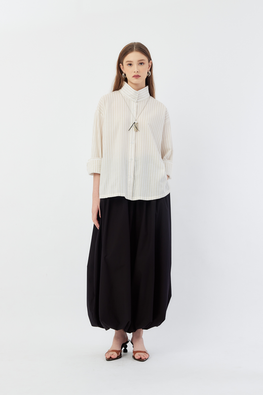 Juno Top - Neutral Stripes