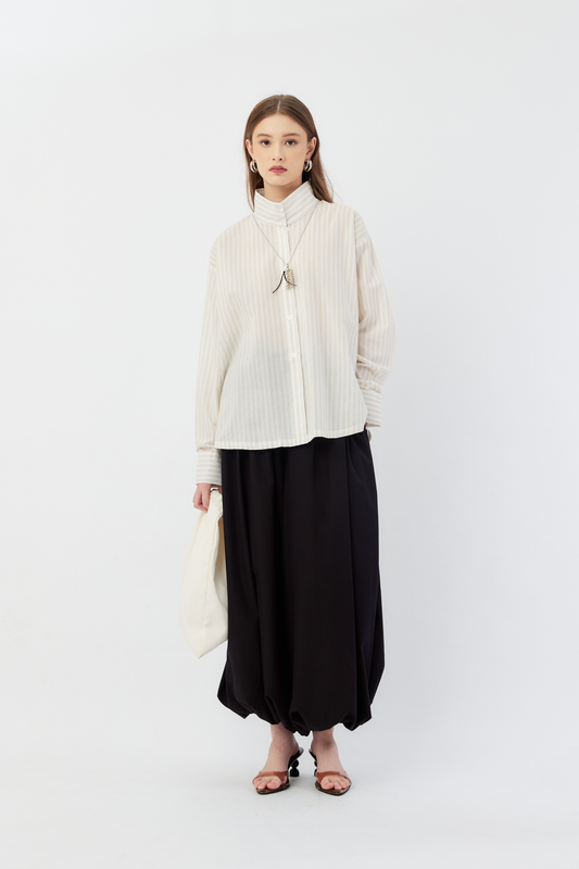 Juno Top - Neutral Stripes