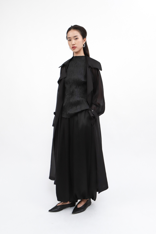 Claire Long Outer - Black