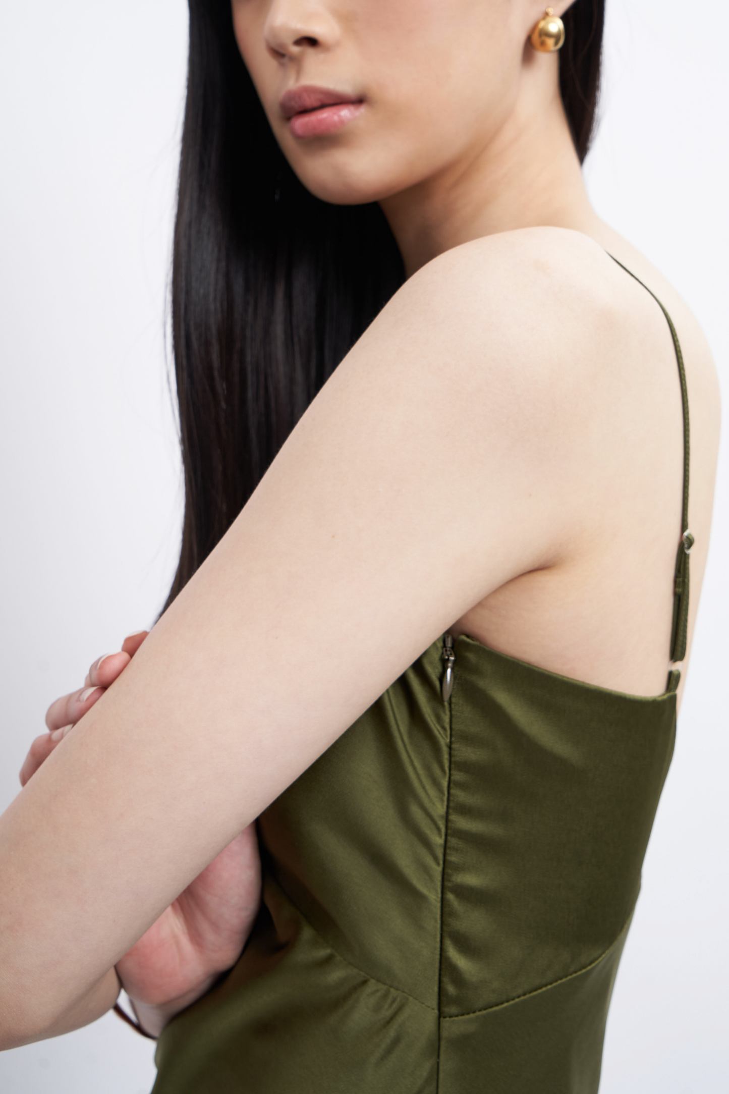 Clea Dress - Moss Green