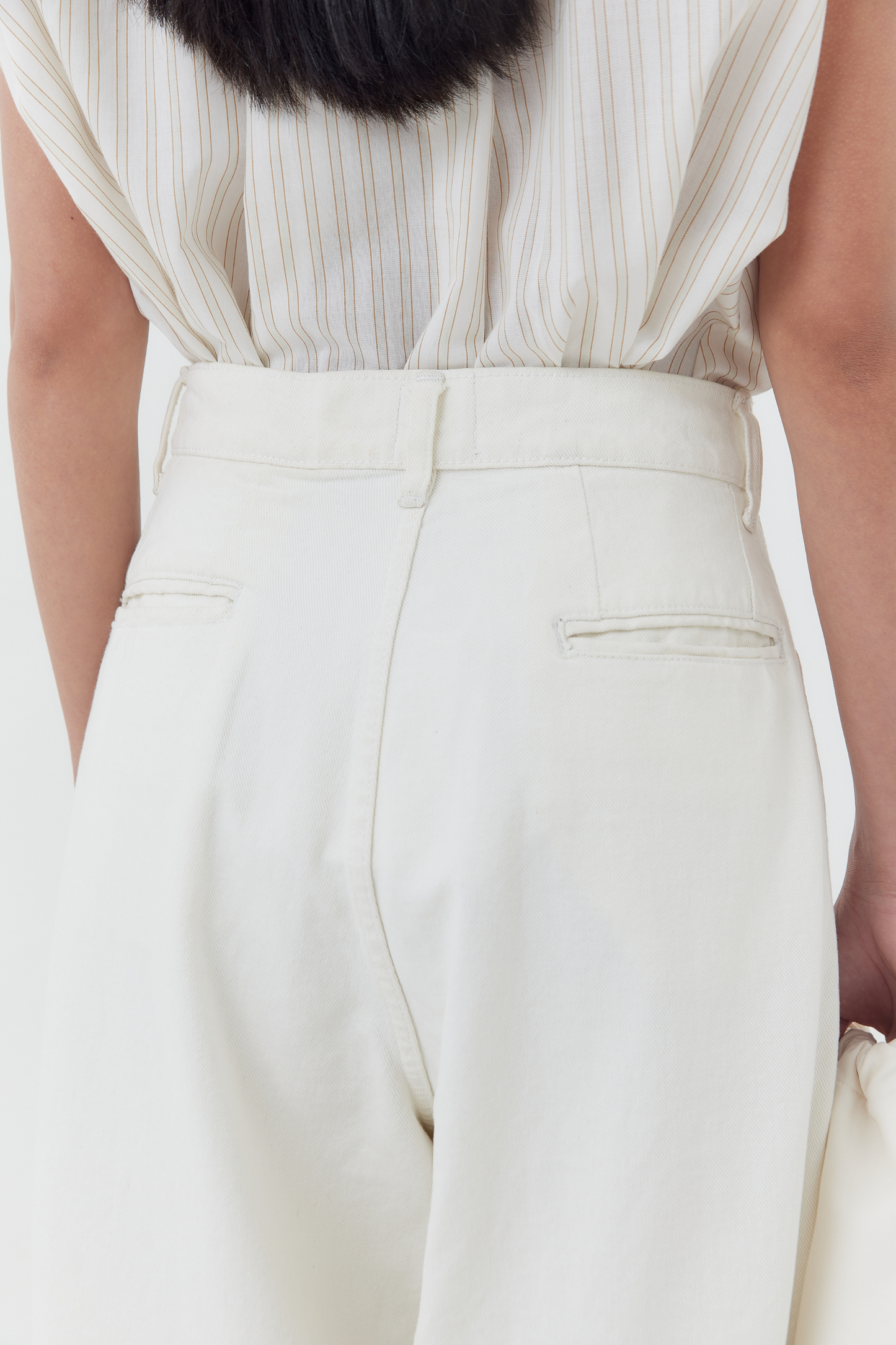 Dome Denim Trousers - Bone