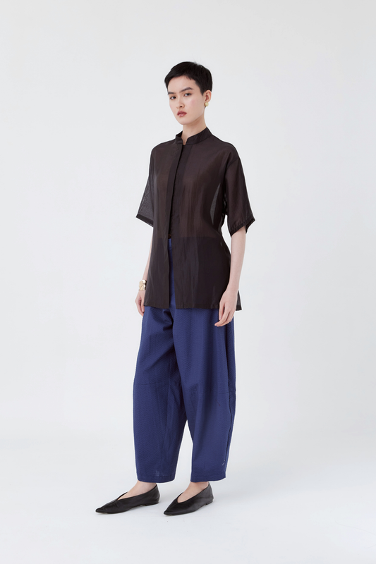 Moina Sheer Top - Black