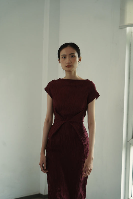 Luna Dress - Maroon