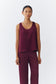 Scoop Neck Top - Wine