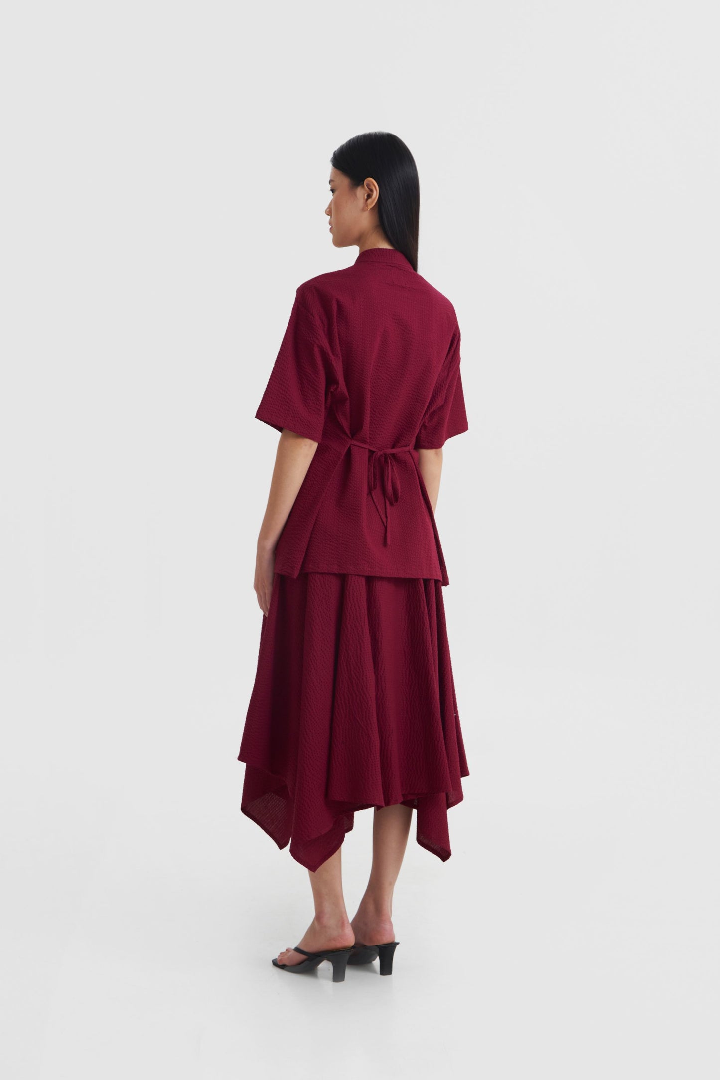 Moina Top - Maroon