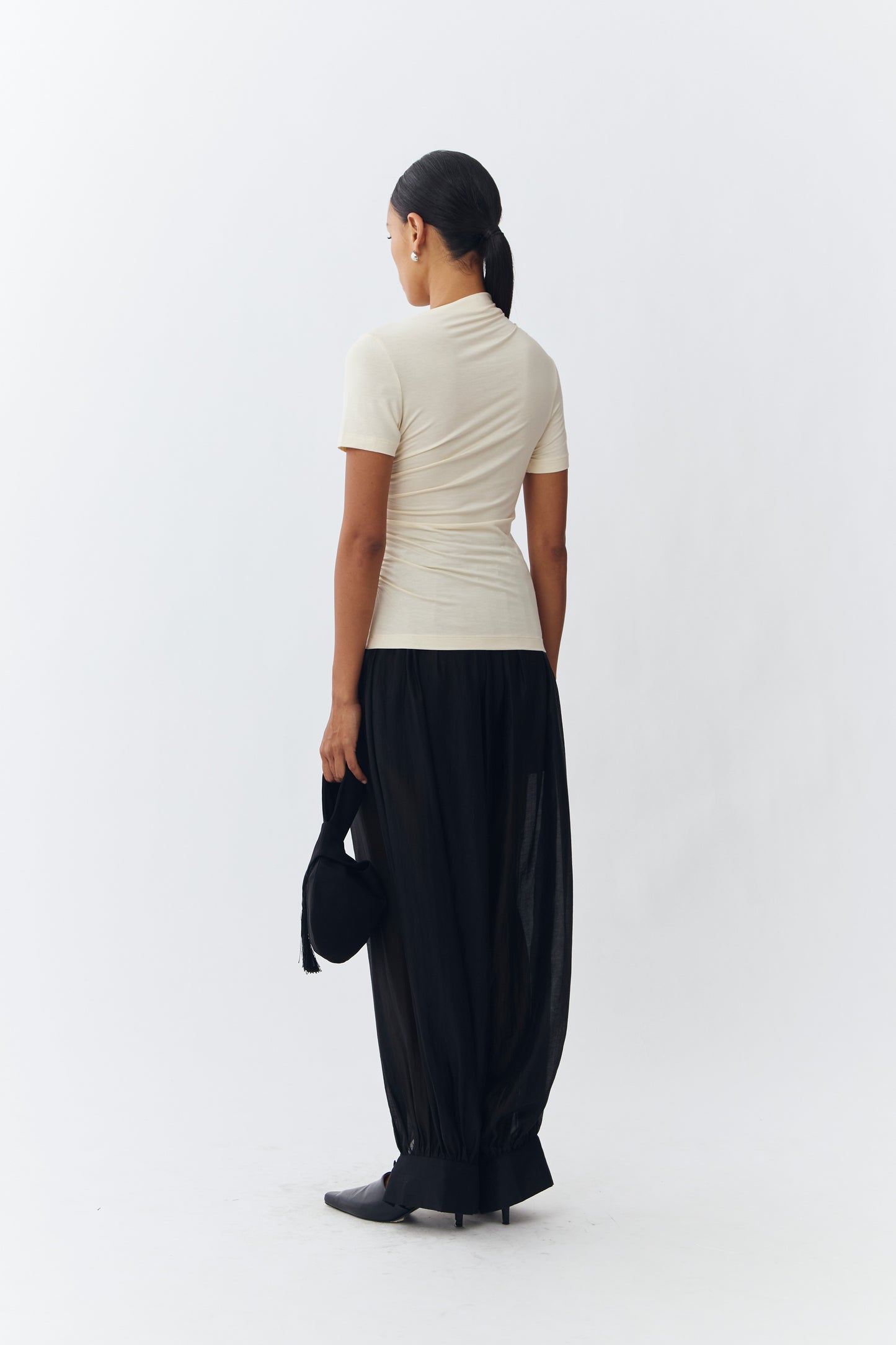 Gathered Top - Cream