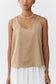 Scoop Neck Top - Tan