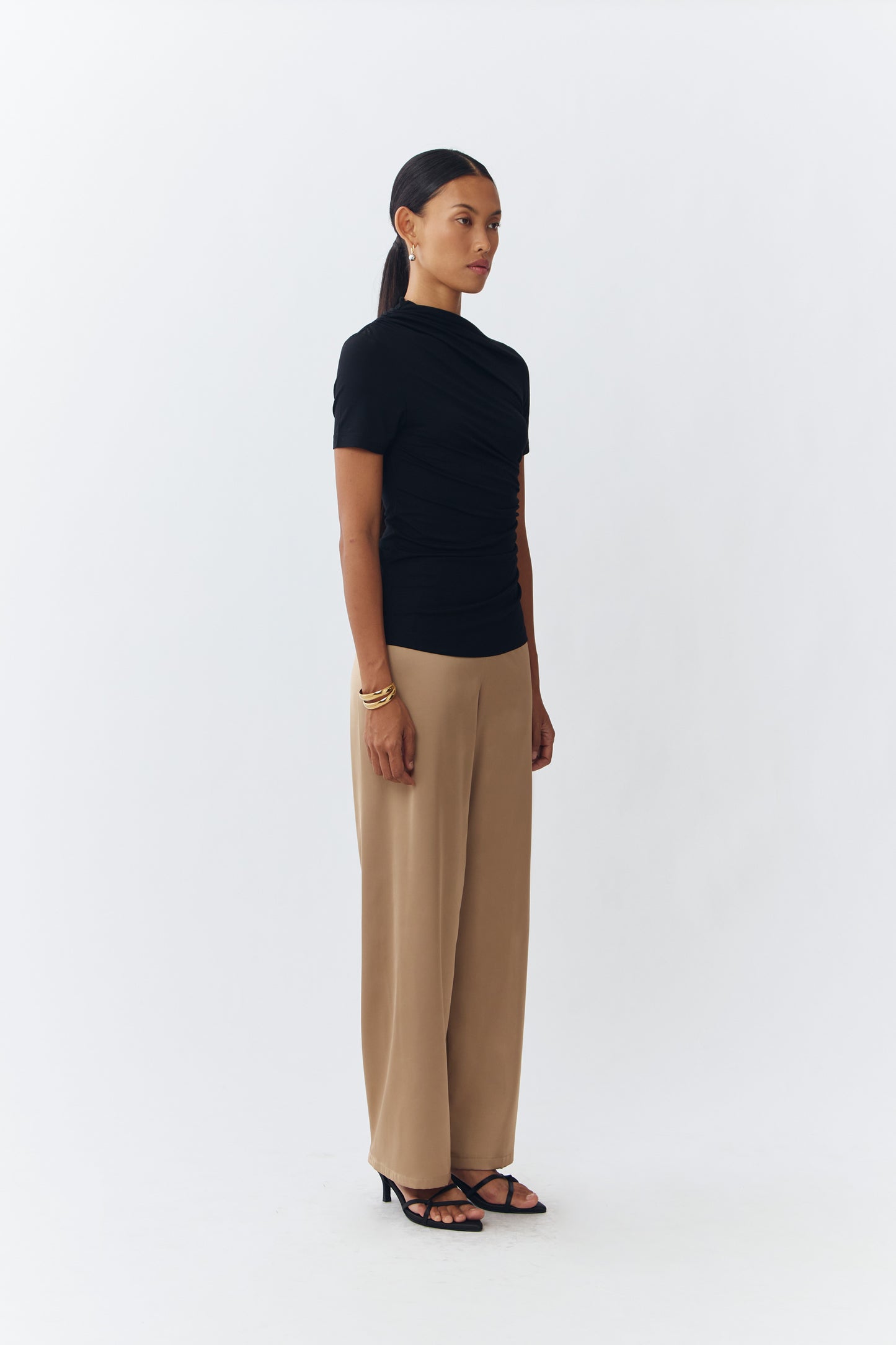 Gathered Top - Black