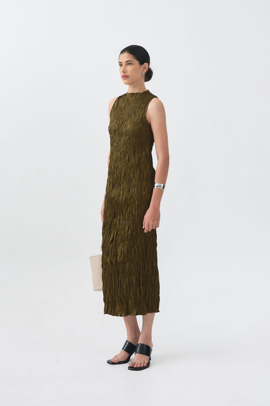 Cecille Dress - Dark Olive