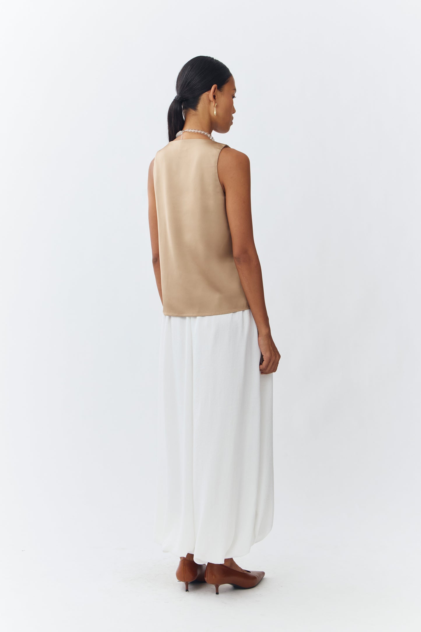 Scoop Neck Top - Tan
