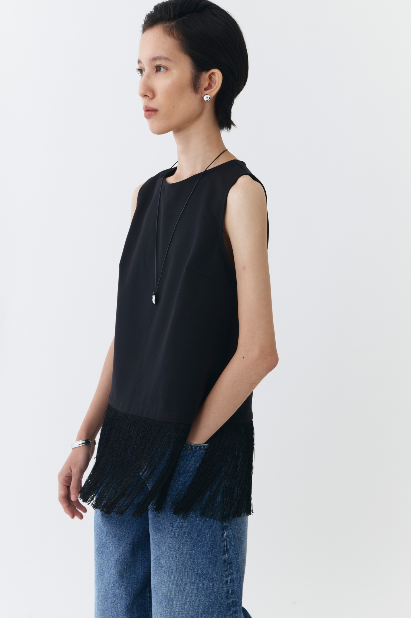 Fringe Top - Black