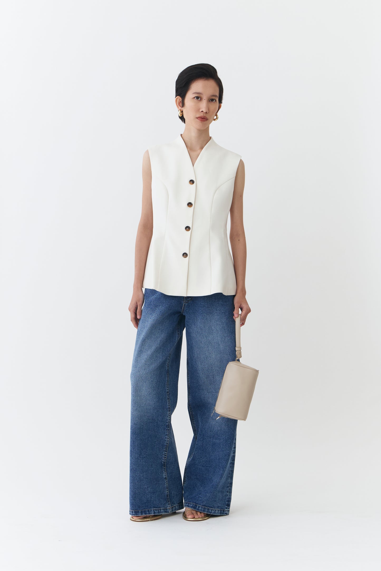 Pique Top - Ivory