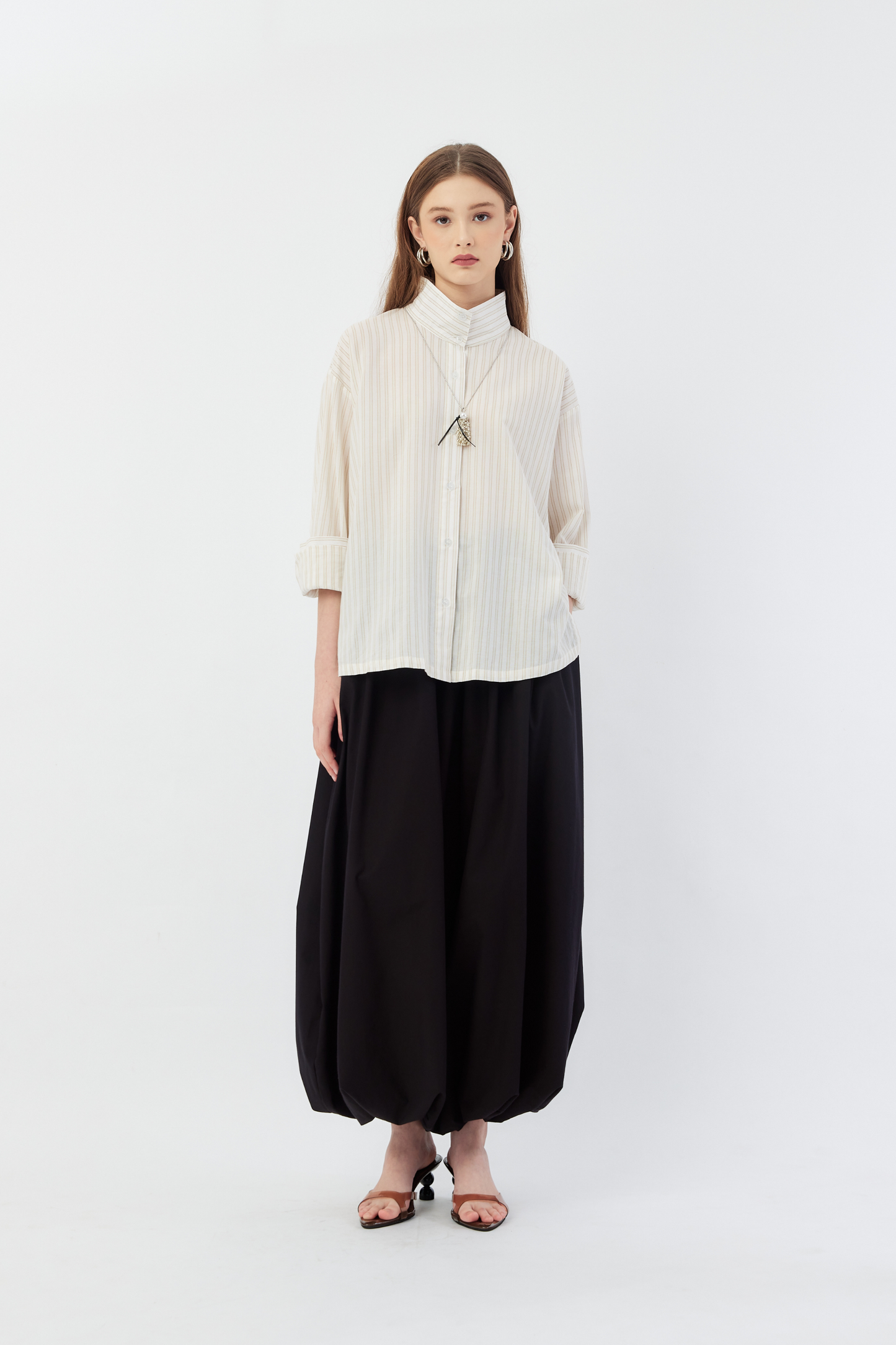 Juno Top - Neutral Stripes