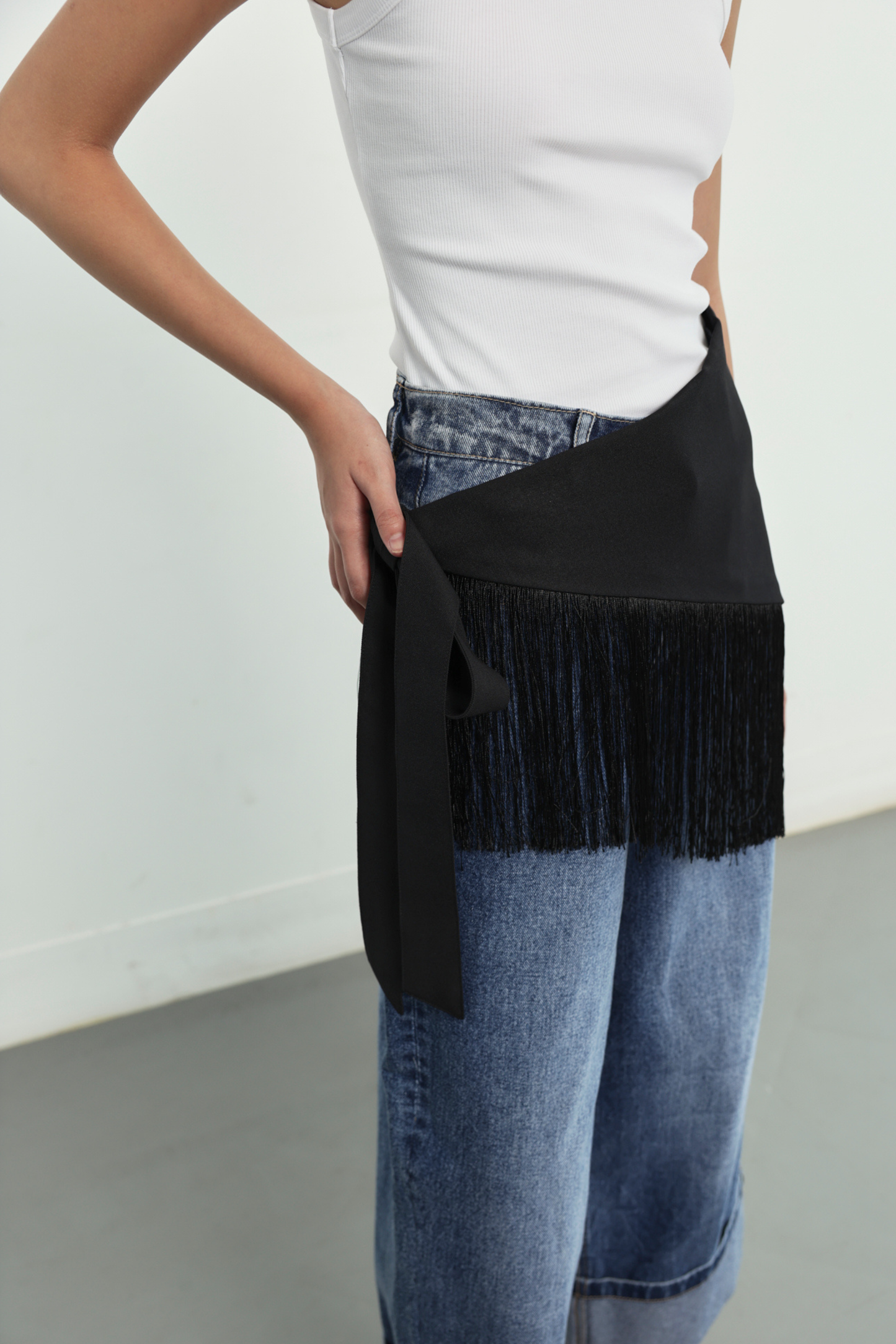 (PO) Fringe Belt - Black