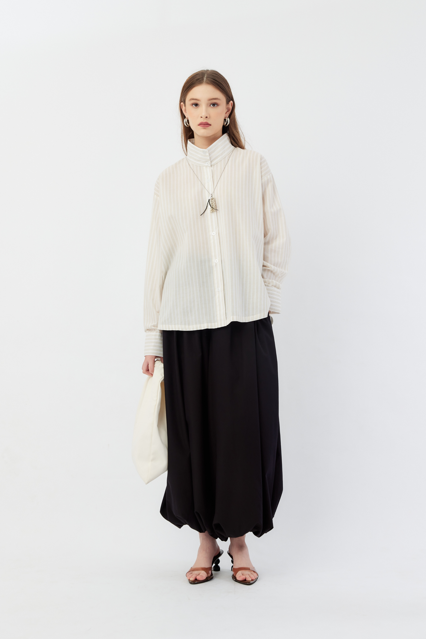 Juno Top - Neutral Stripes