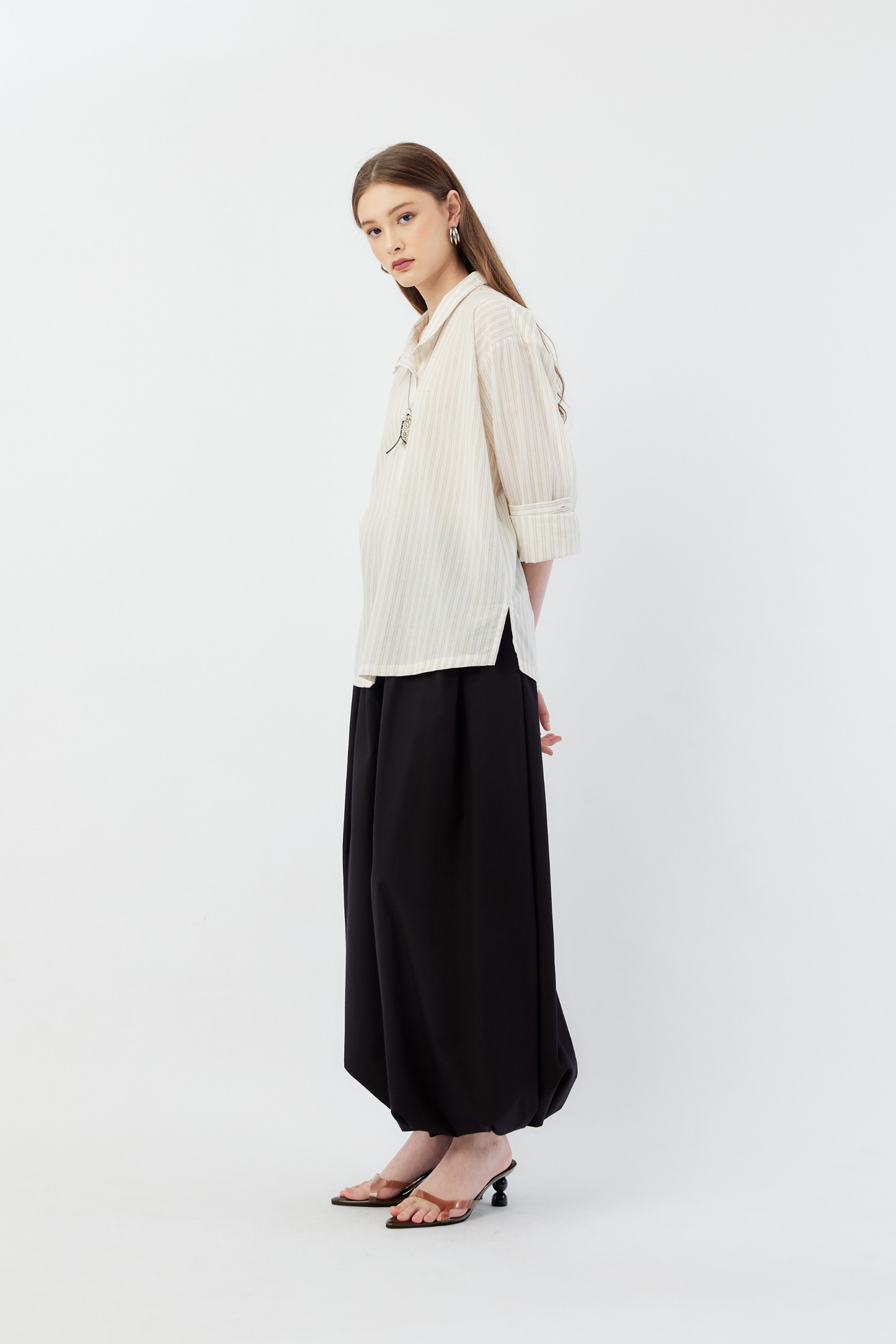 Juno Top - Neutral Stripes