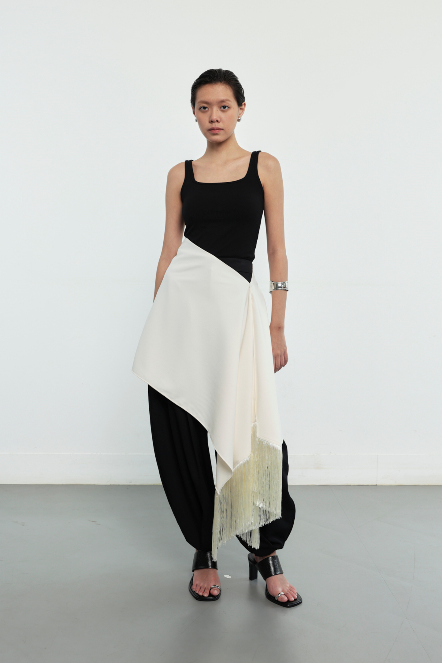 (PO) Fringe Scarf - Ivory