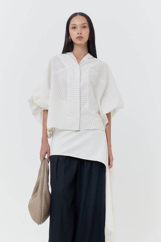 (PO) Bastet Top - Neutral Stripes