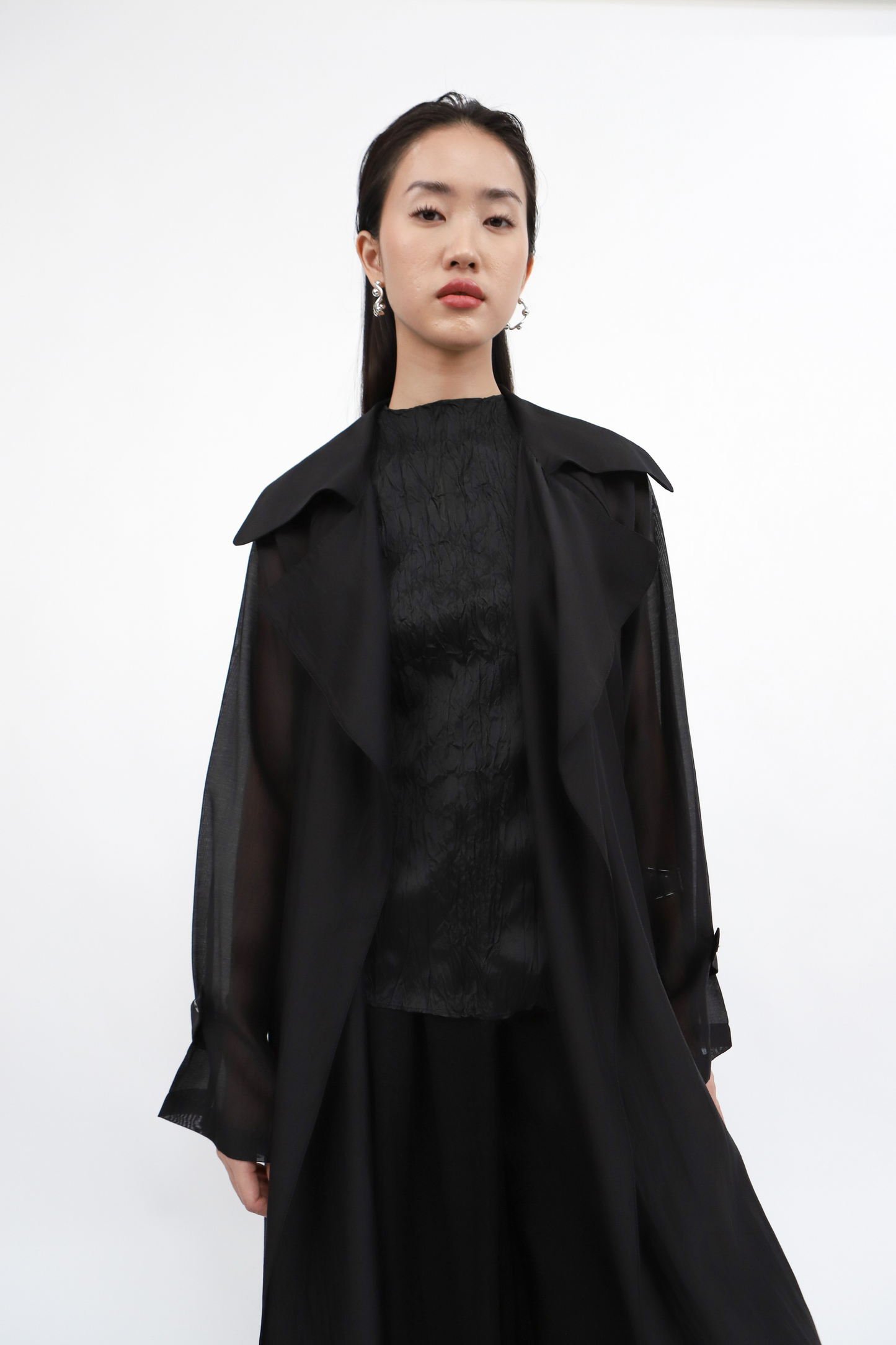 Claire Long Outer - Black