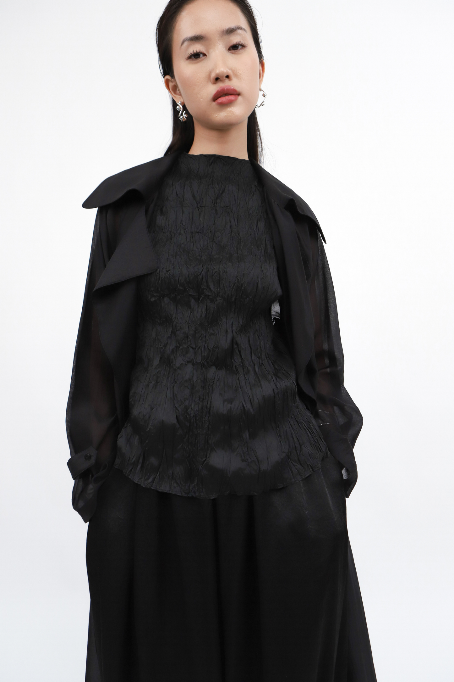 Claire Long Outer - Black