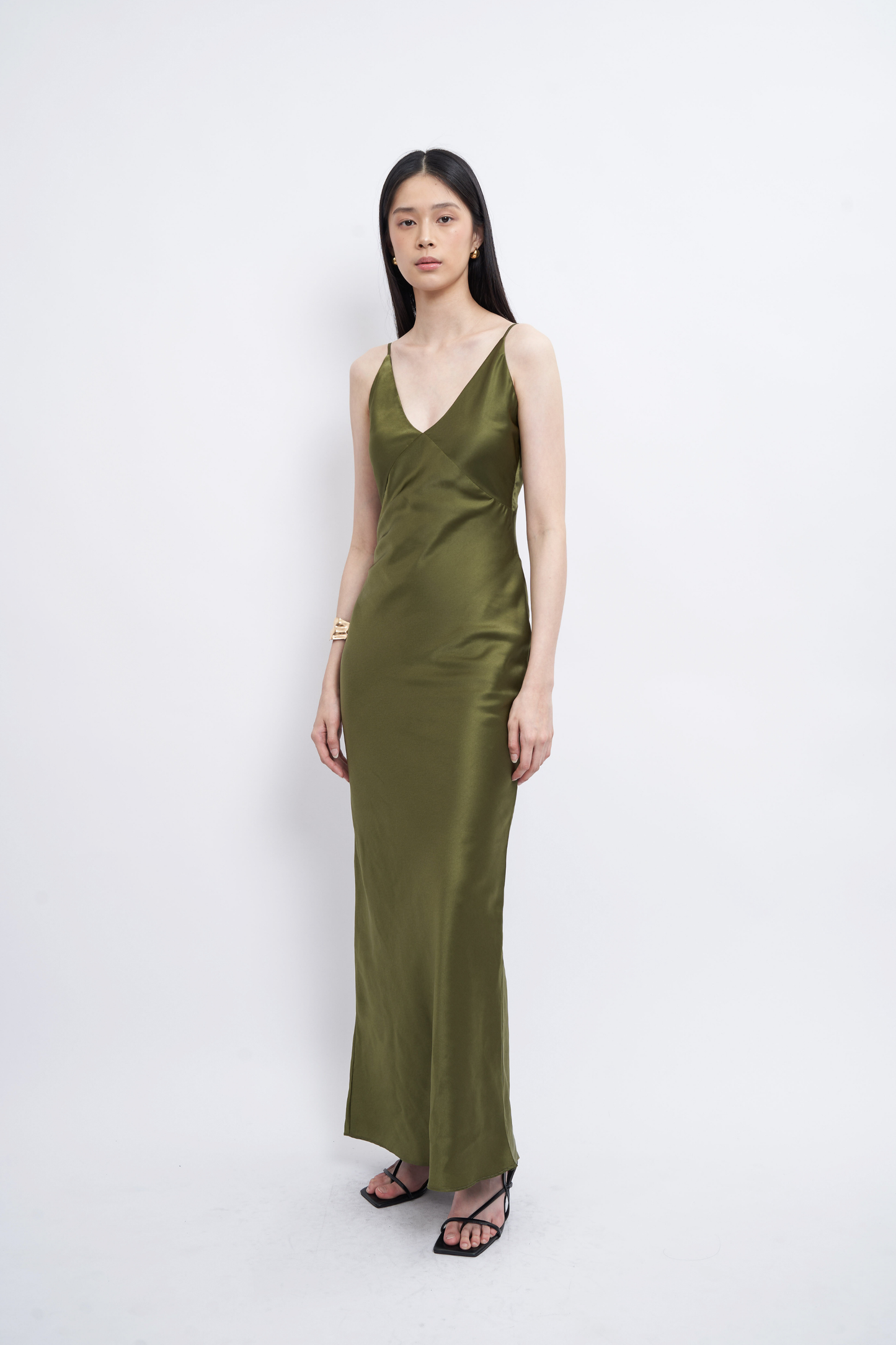 Clea Dress - Moss Green