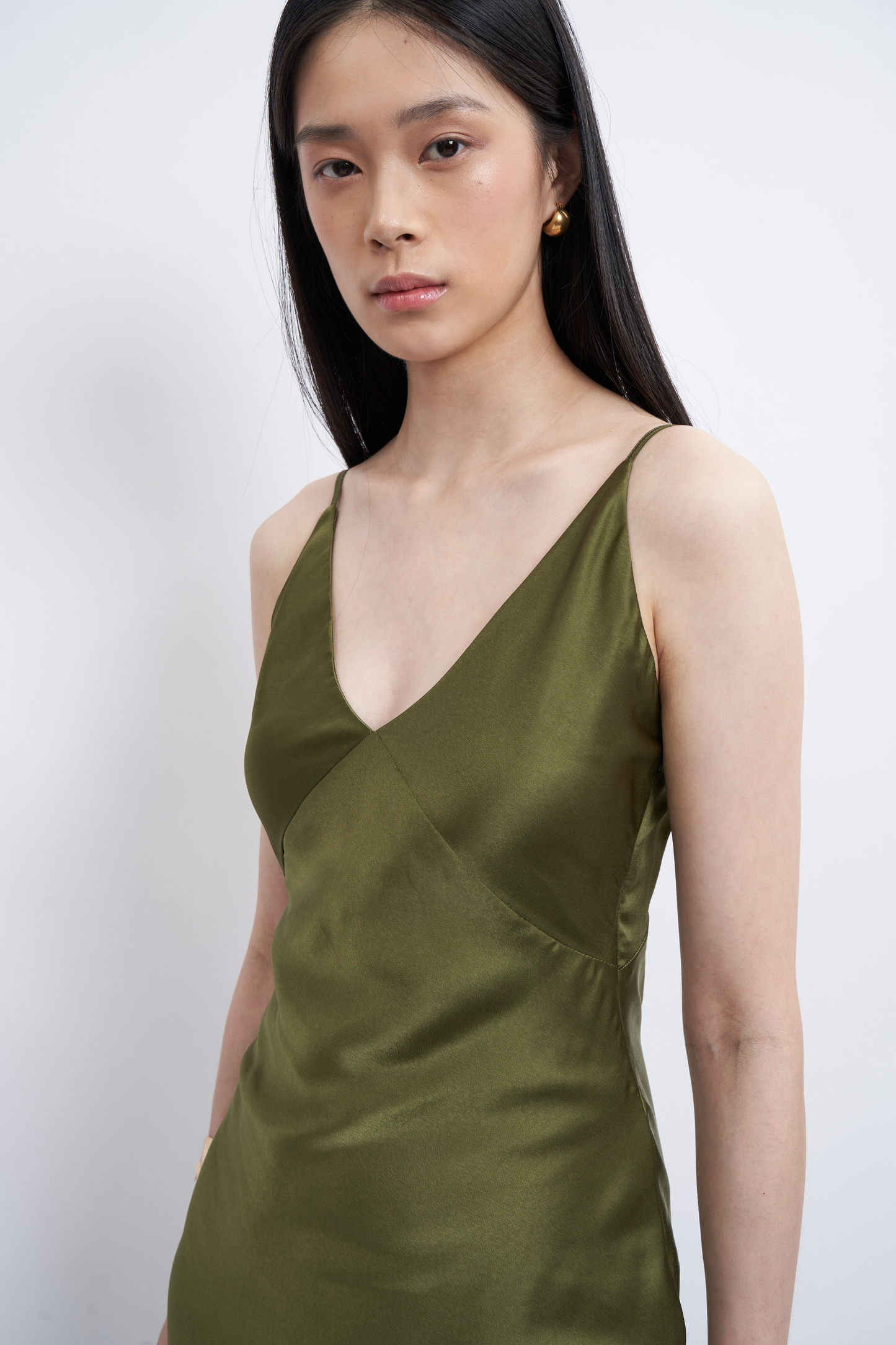 Clea Dress - Moss Green