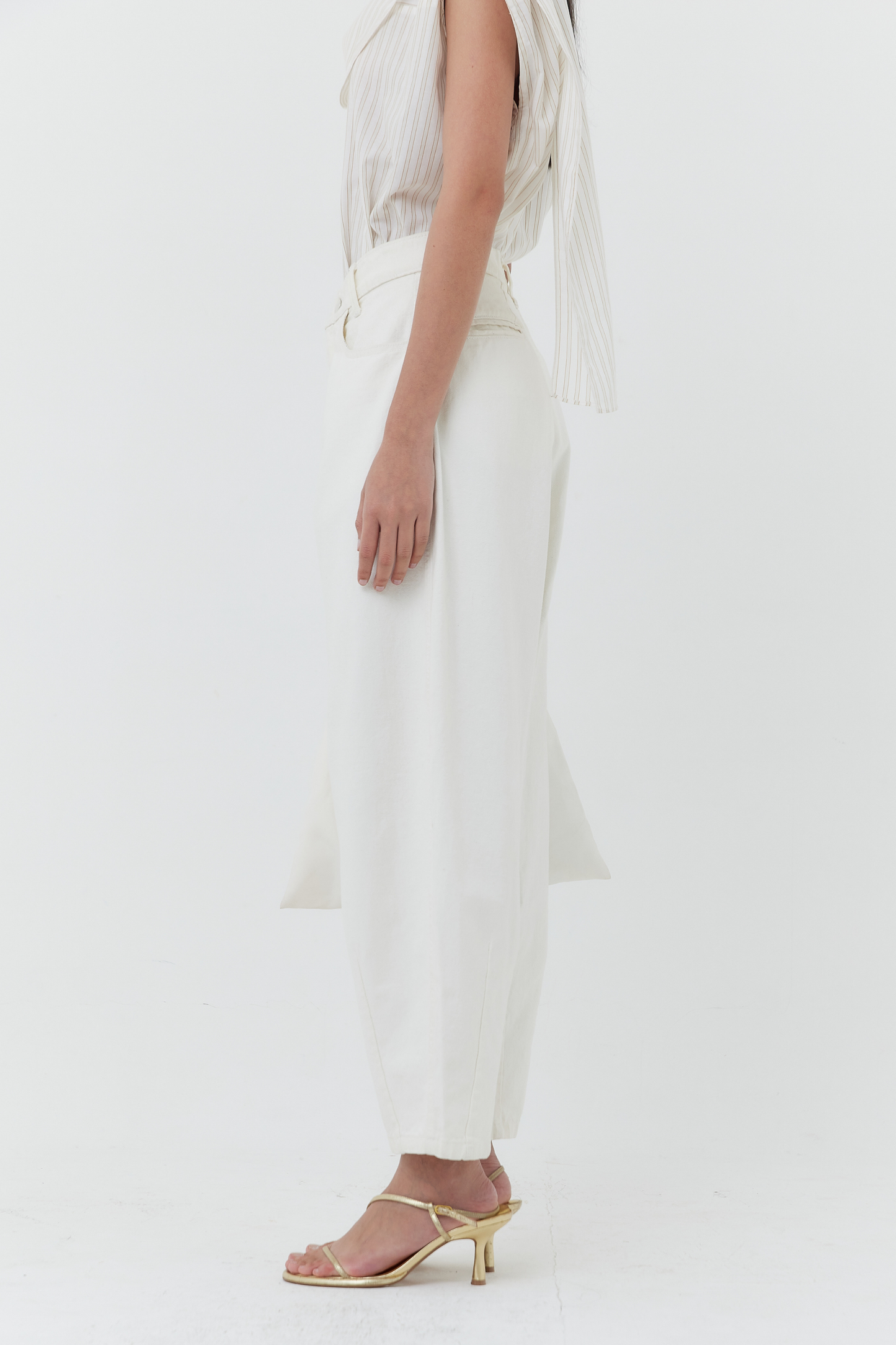 Dome Denim Trousers - Bone