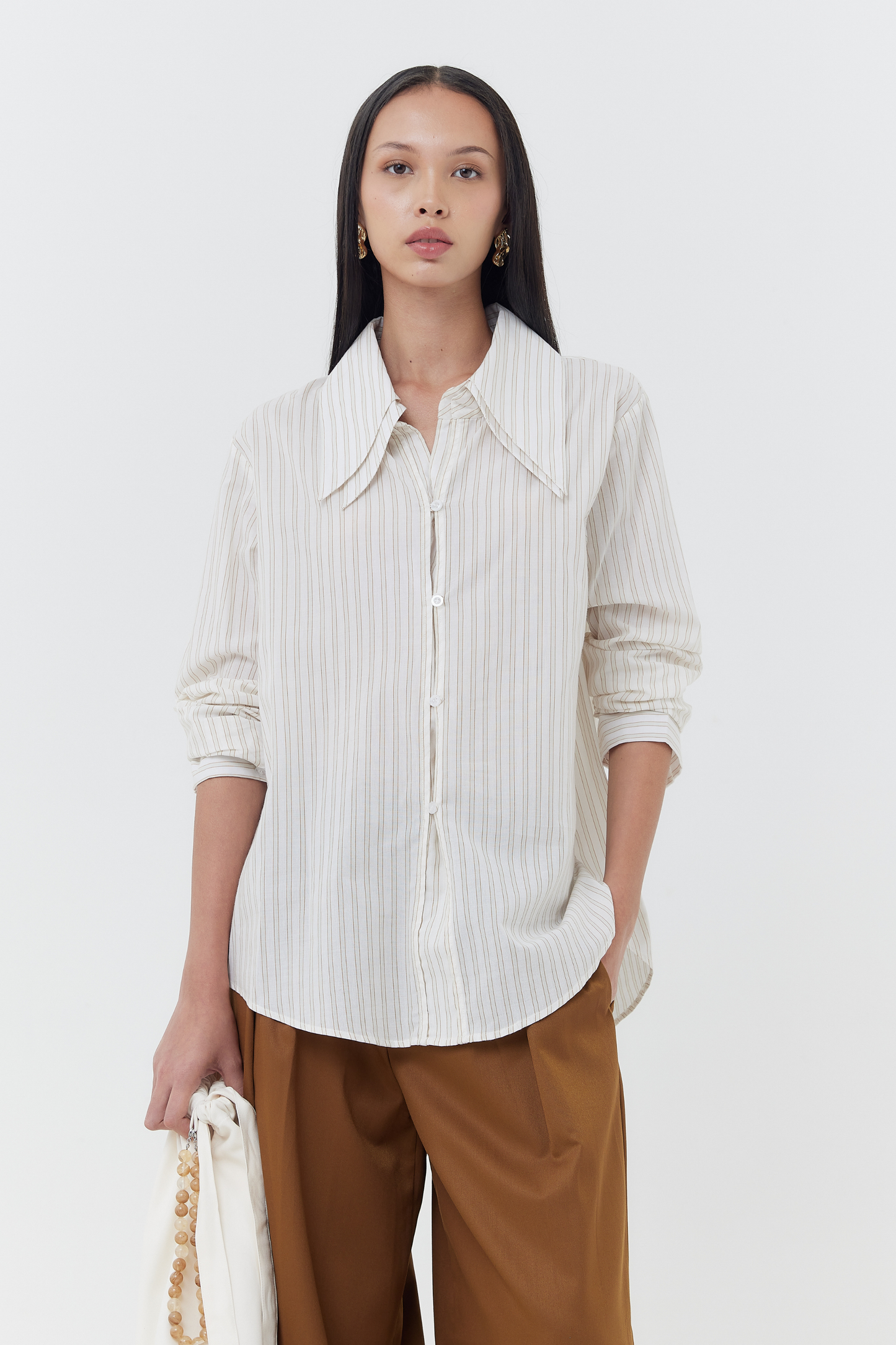 Harra Shirt - Neutral Stripes