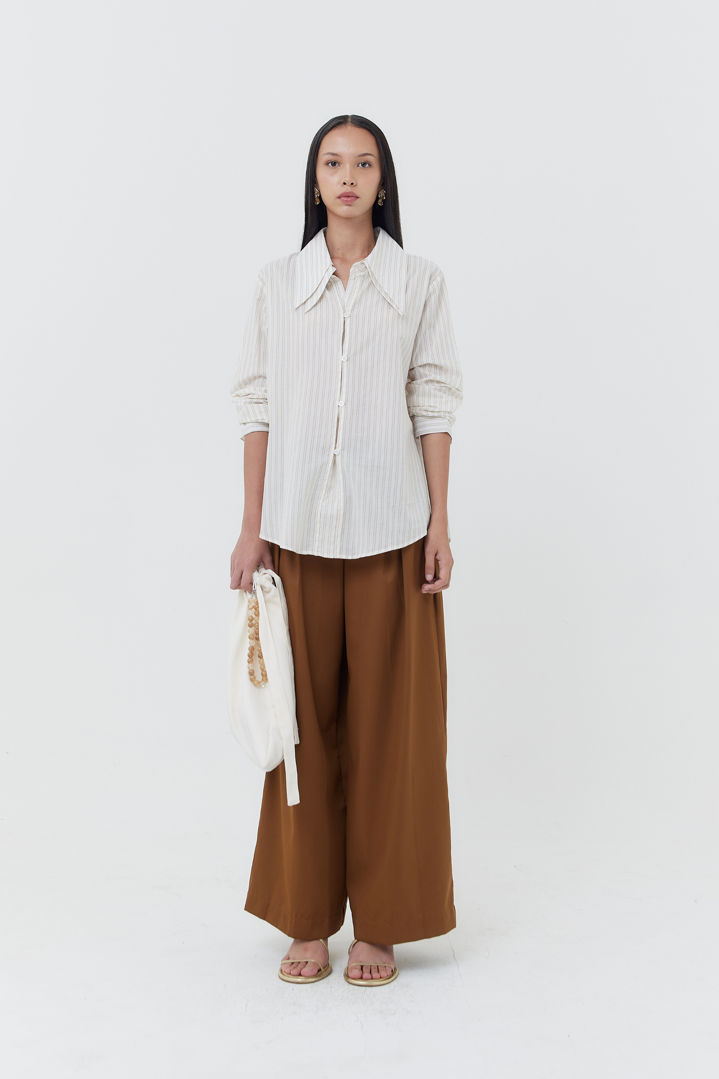 Harra Shirt - Neutral Stripes