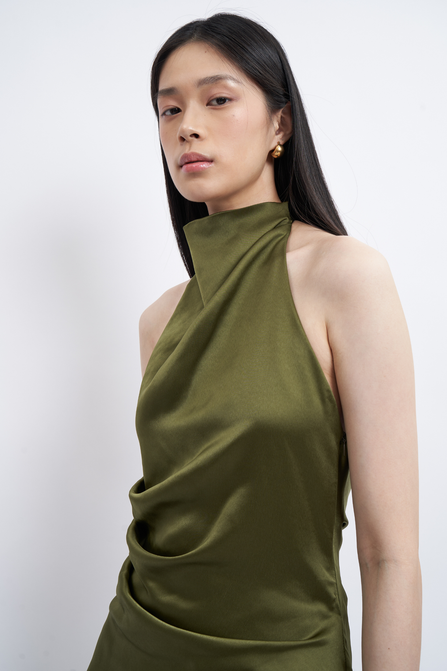 Iris Dress - Moss Green