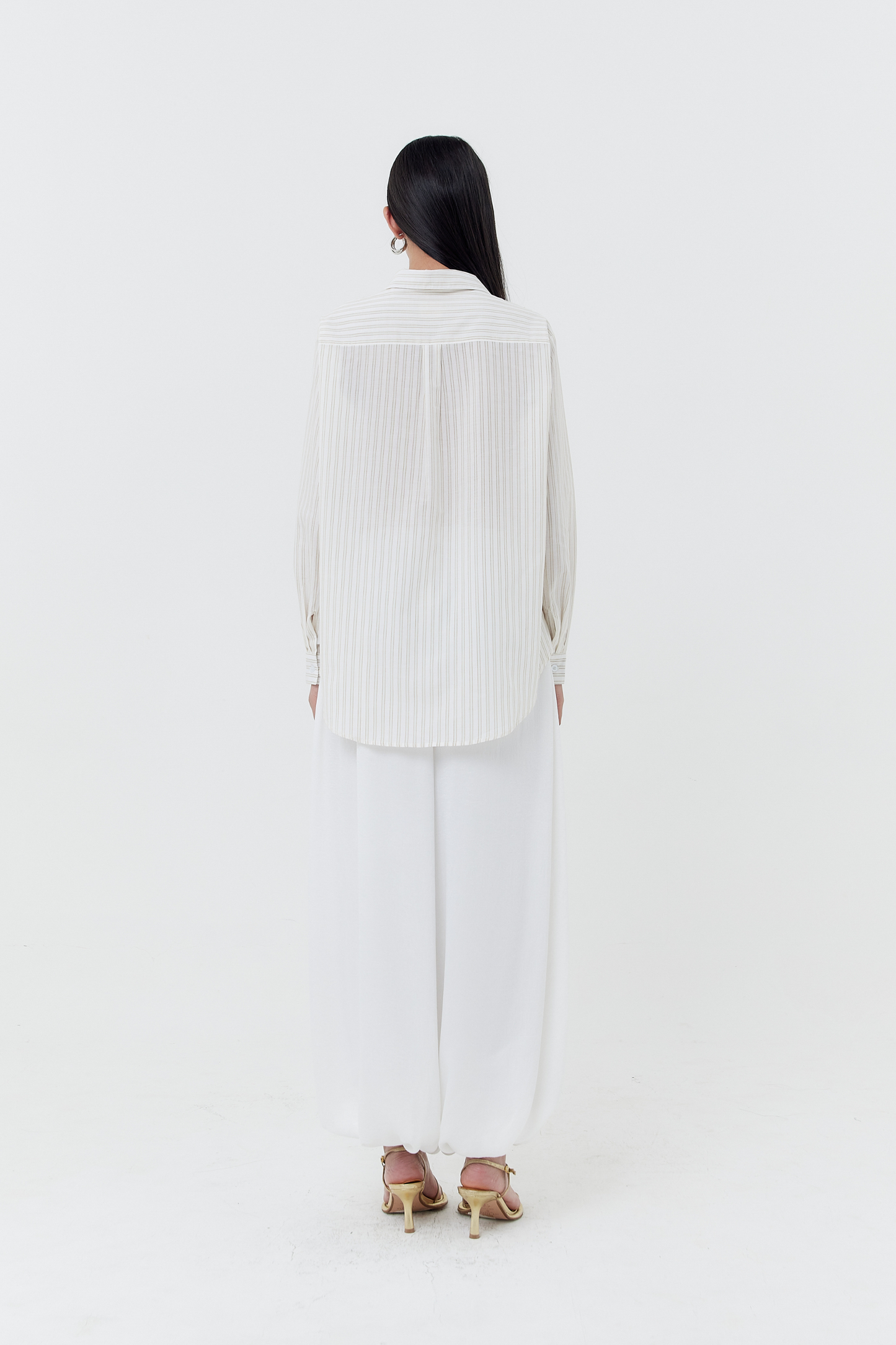 Melange Shirt - Neutral Stripes