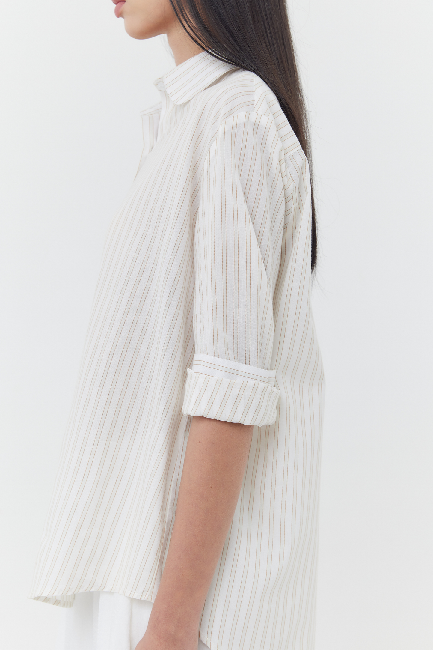 Melange Shirt - Neutral Stripes