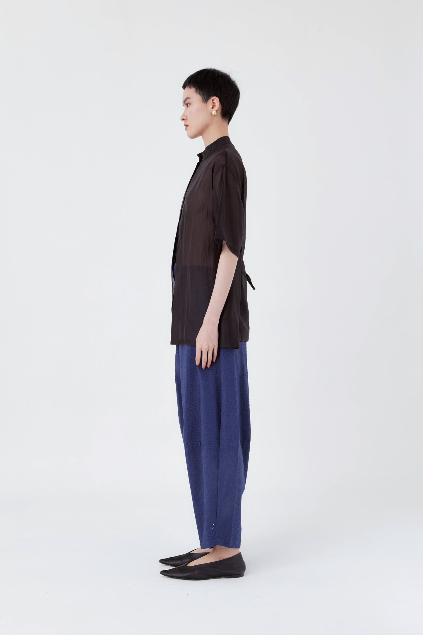 Moina Sheer Top - Black