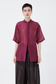 Moina Sheer Top - Wine