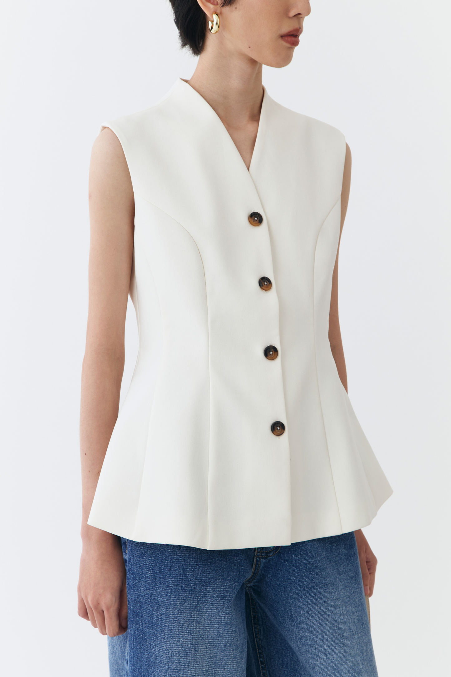 Pique Top - Ivory