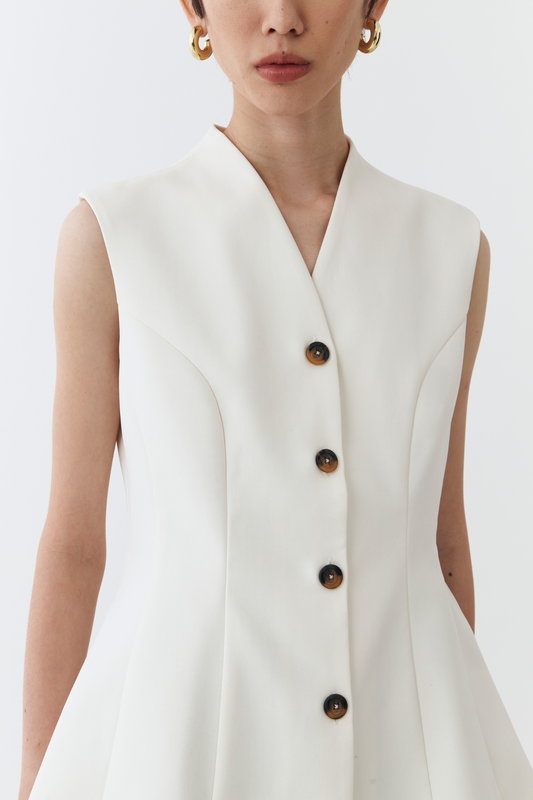 Pique Top - Ivory