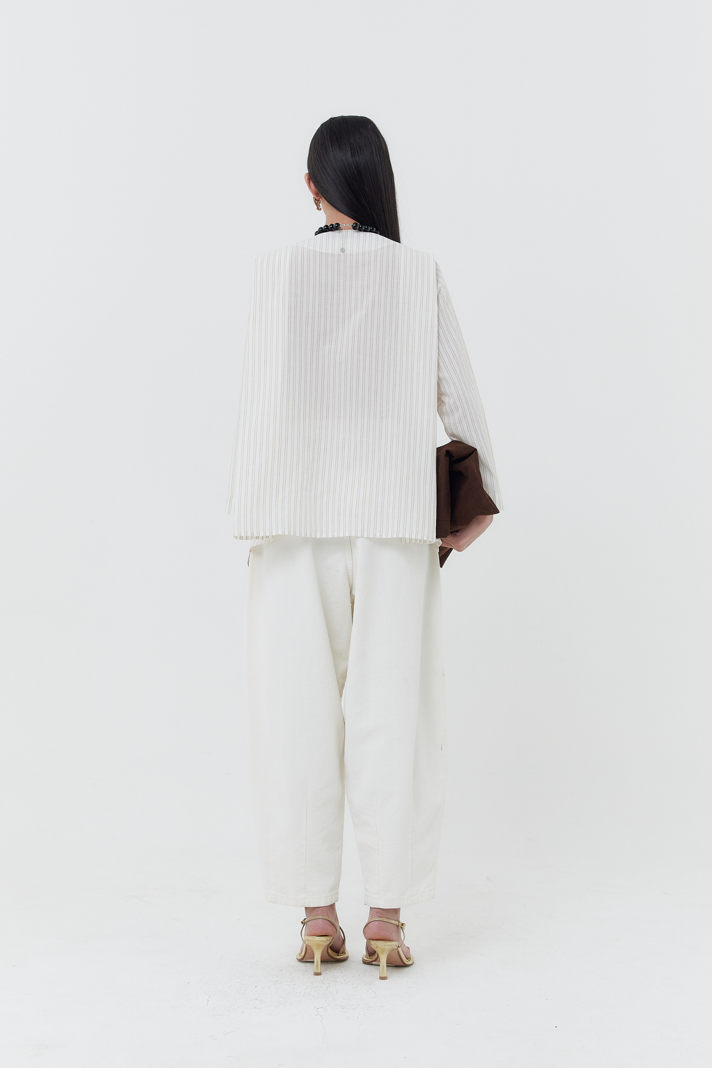 Siena Long Sleeves Top - Neutral Stripes