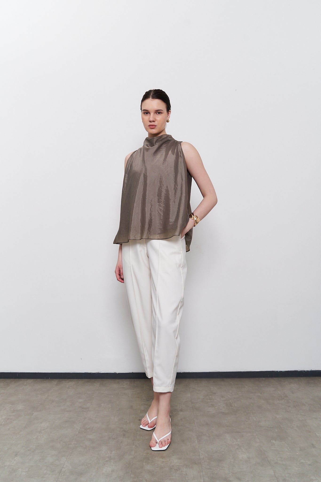 Sol Sheer Top - Olive