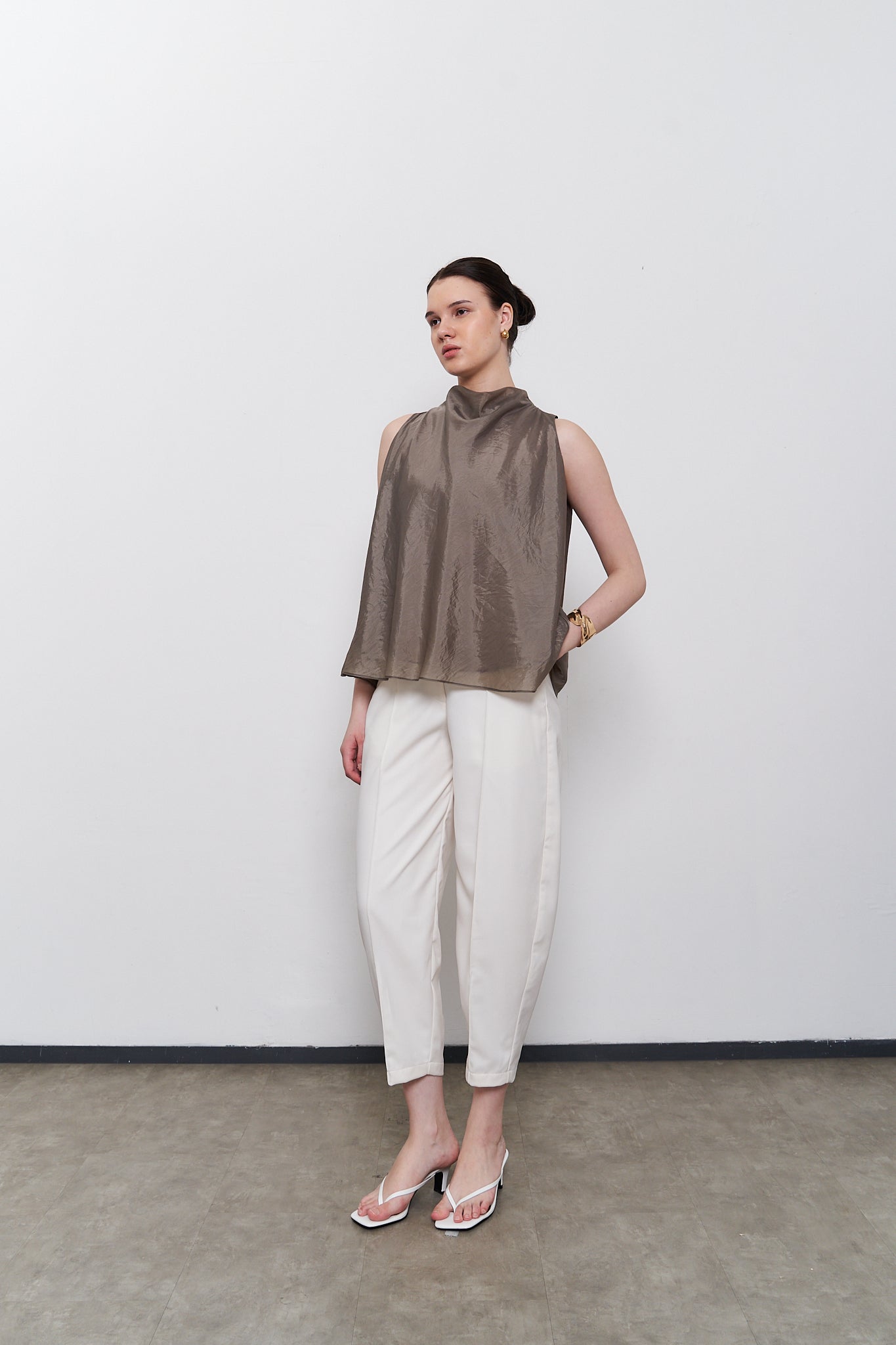 Sol Sheer Top - Olive