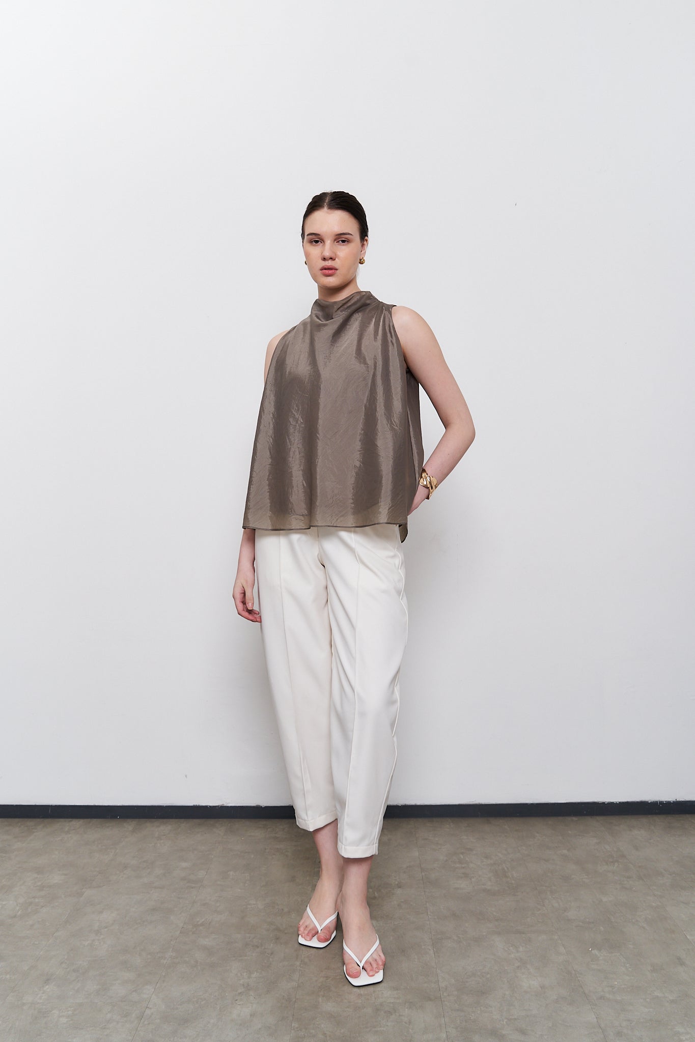 Sol Sheer Top - Olive