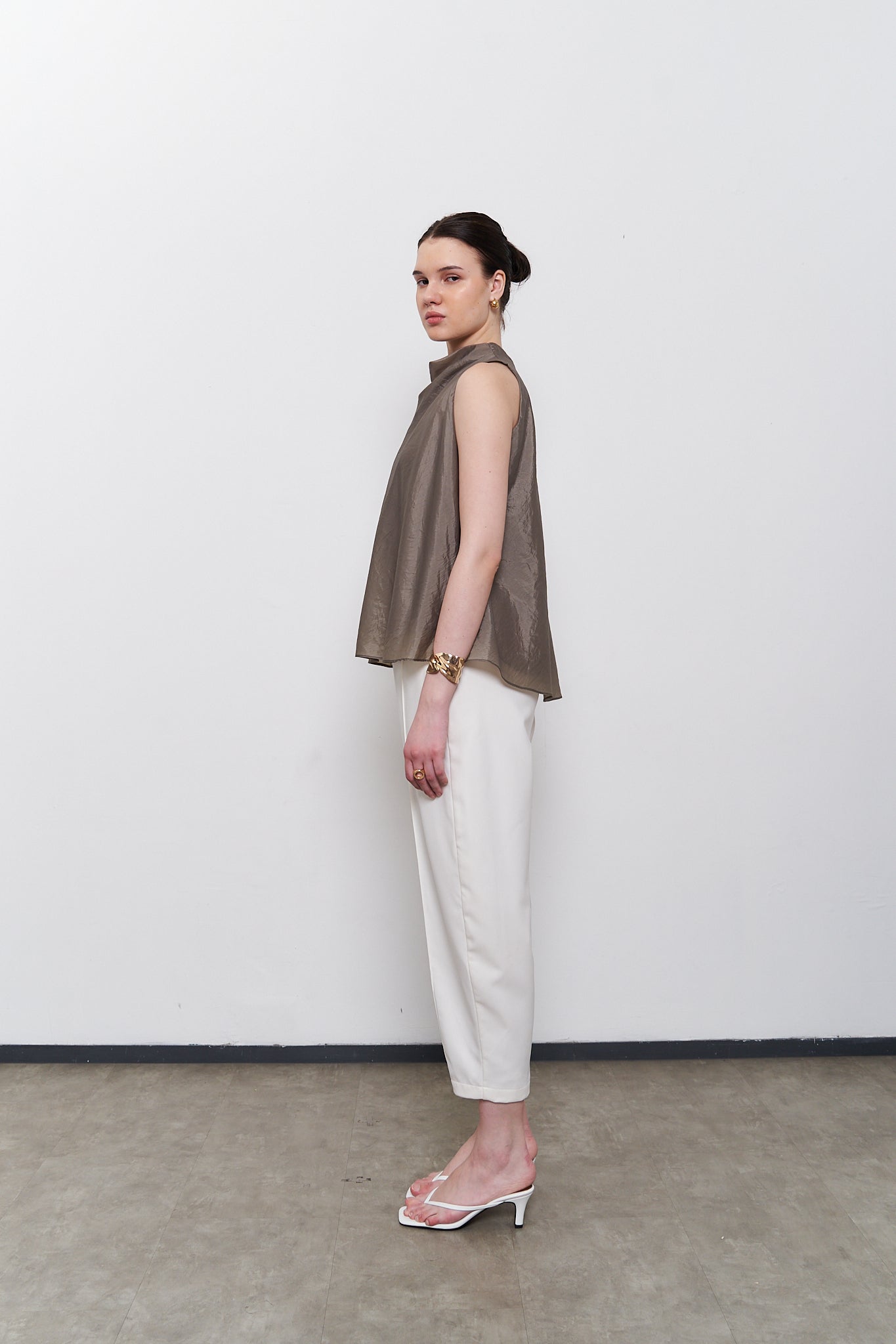 Sol Sheer Top - Olive