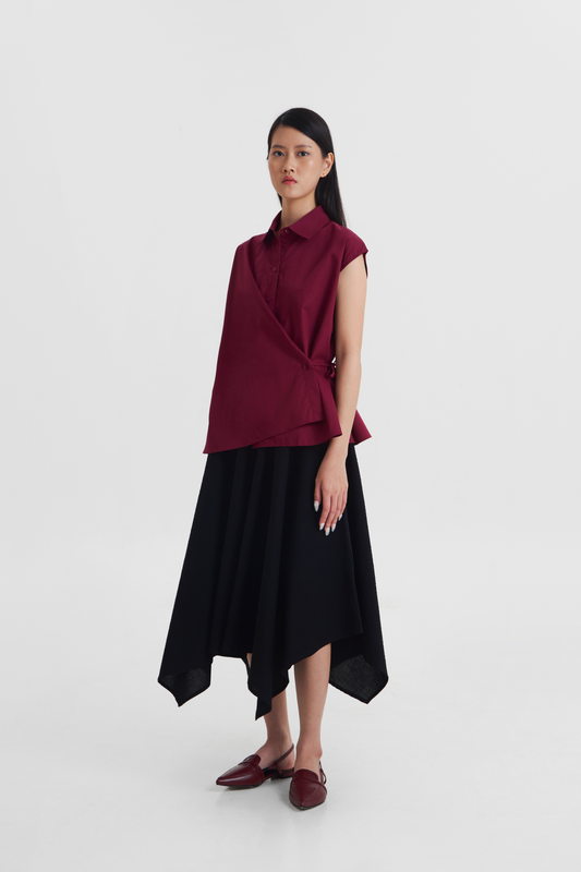 Zia Top - Maroon