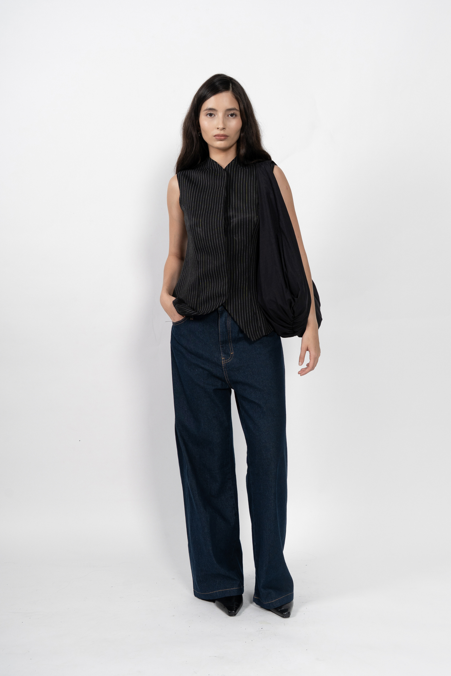 Vanka Vest - Black Stripes