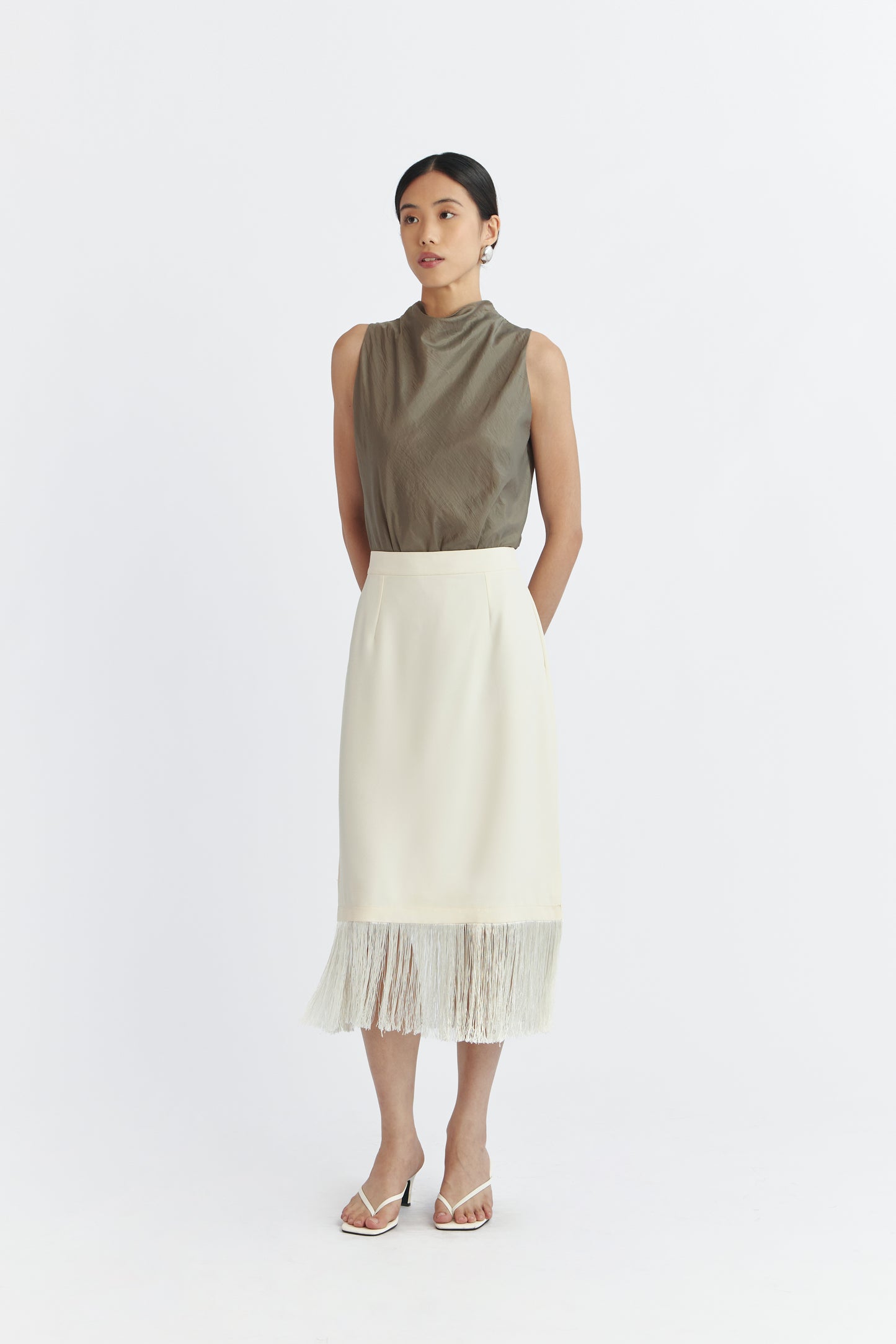 Fringe Skirt - Ivory