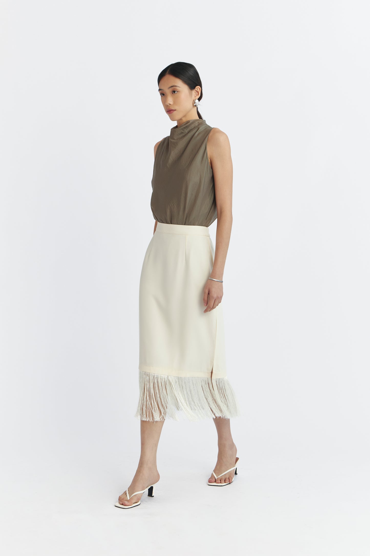 Fringe Skirt - Ivory