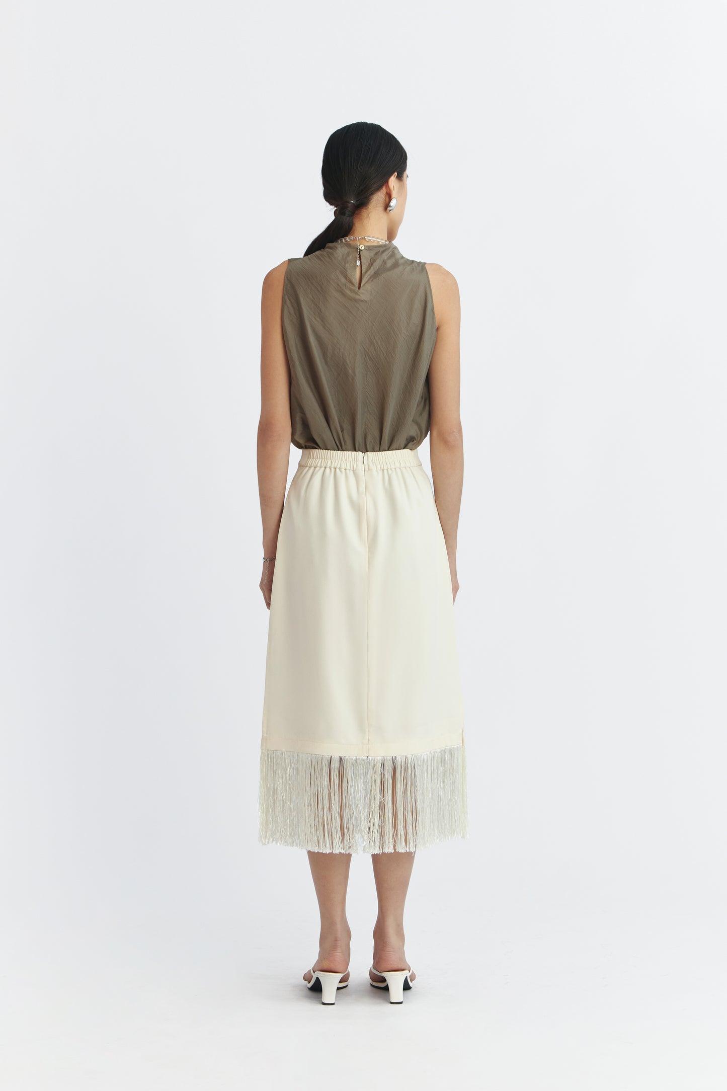 Fringe Skirt - Ivory