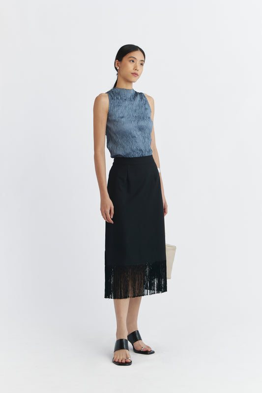 Fringe Skirt - Black