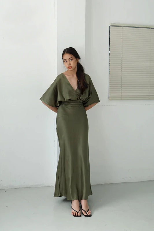 Lily Dress -  Moss Green
