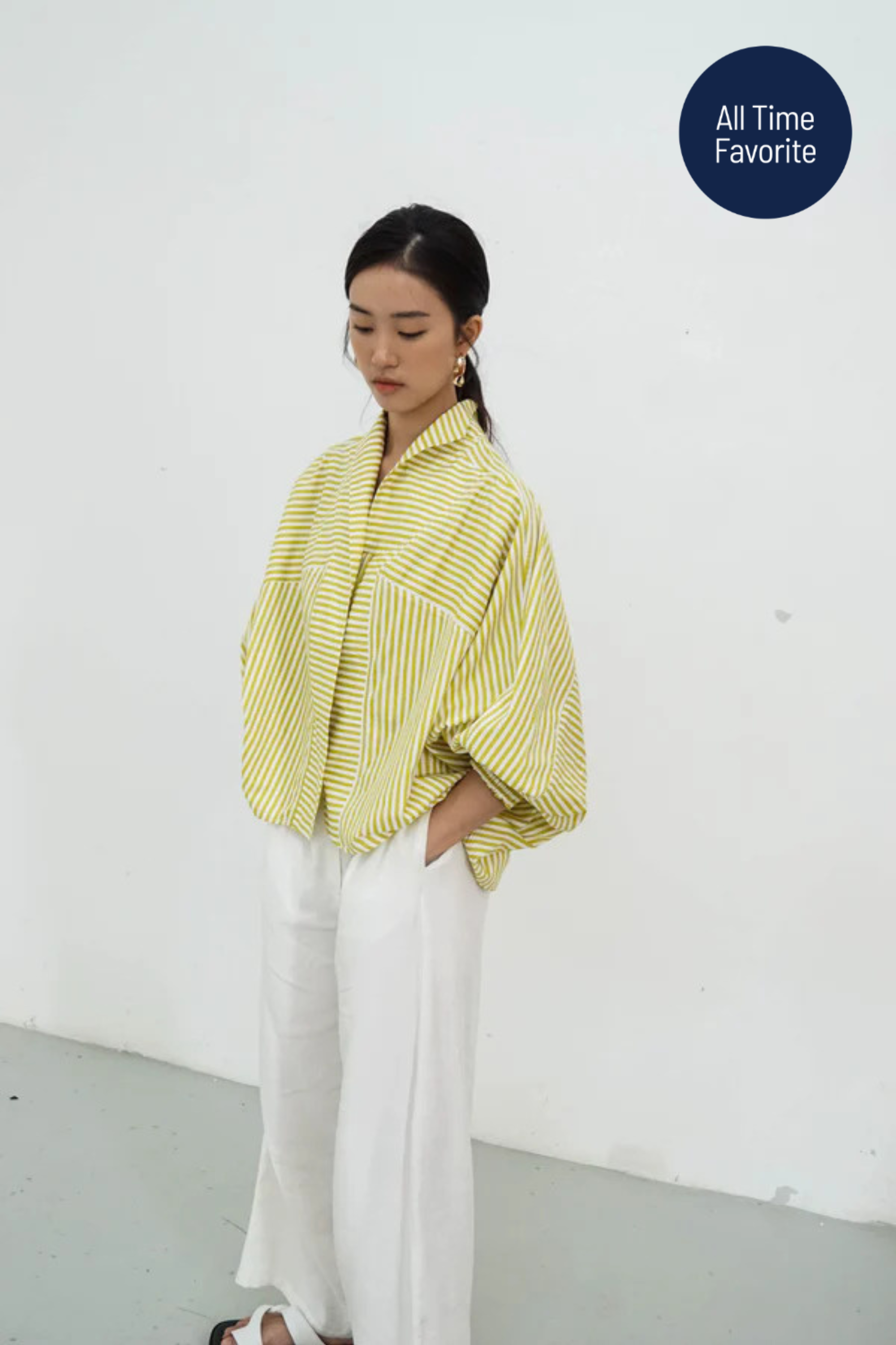 Mav Top - Yellow Stripes